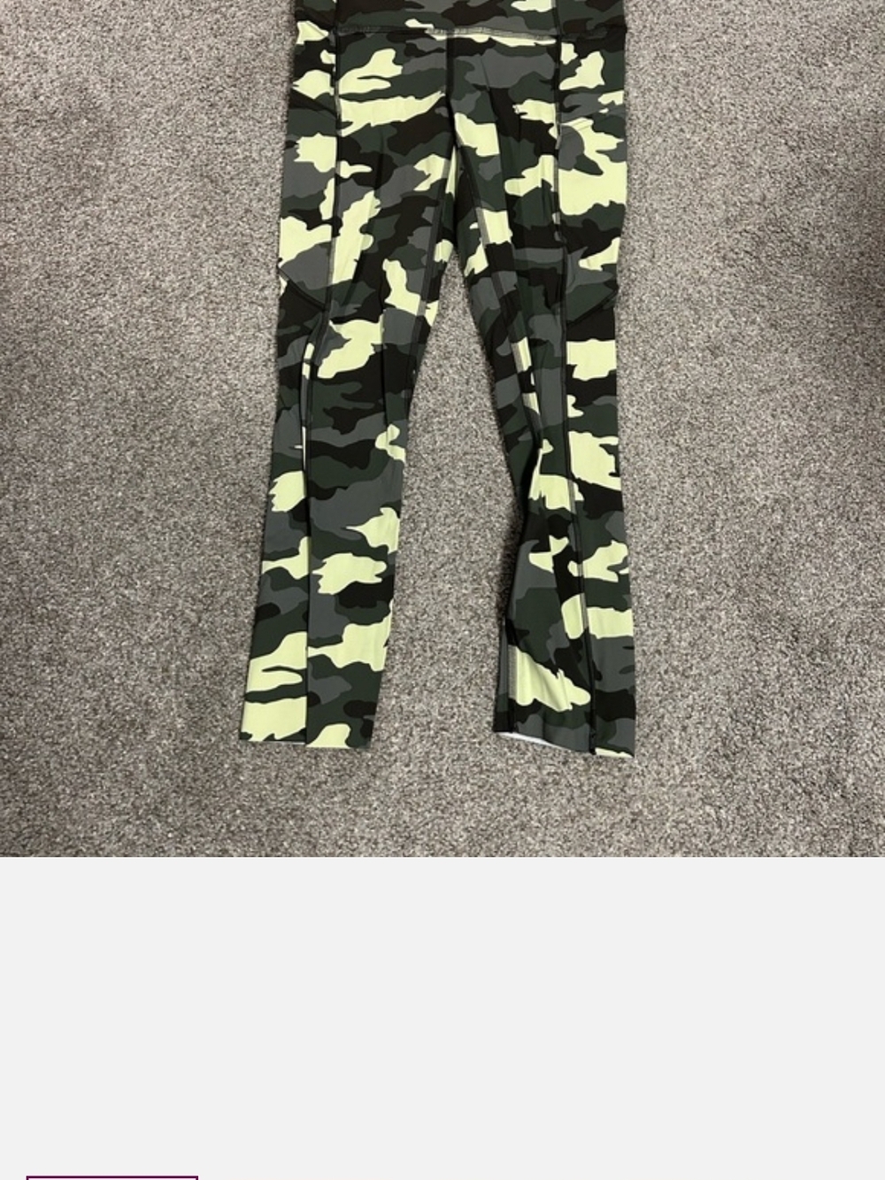 Lululemon Size 6 Camo Print Leggings - Green Camo
